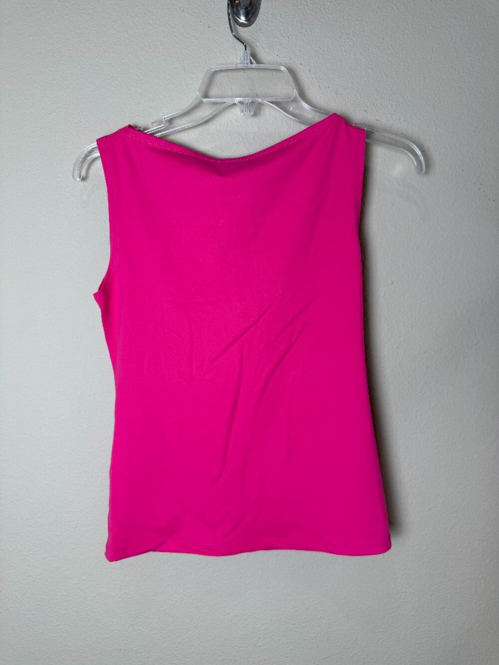 Trendy Queen Seamless High Neck Hot Pink Tank Top Size Small